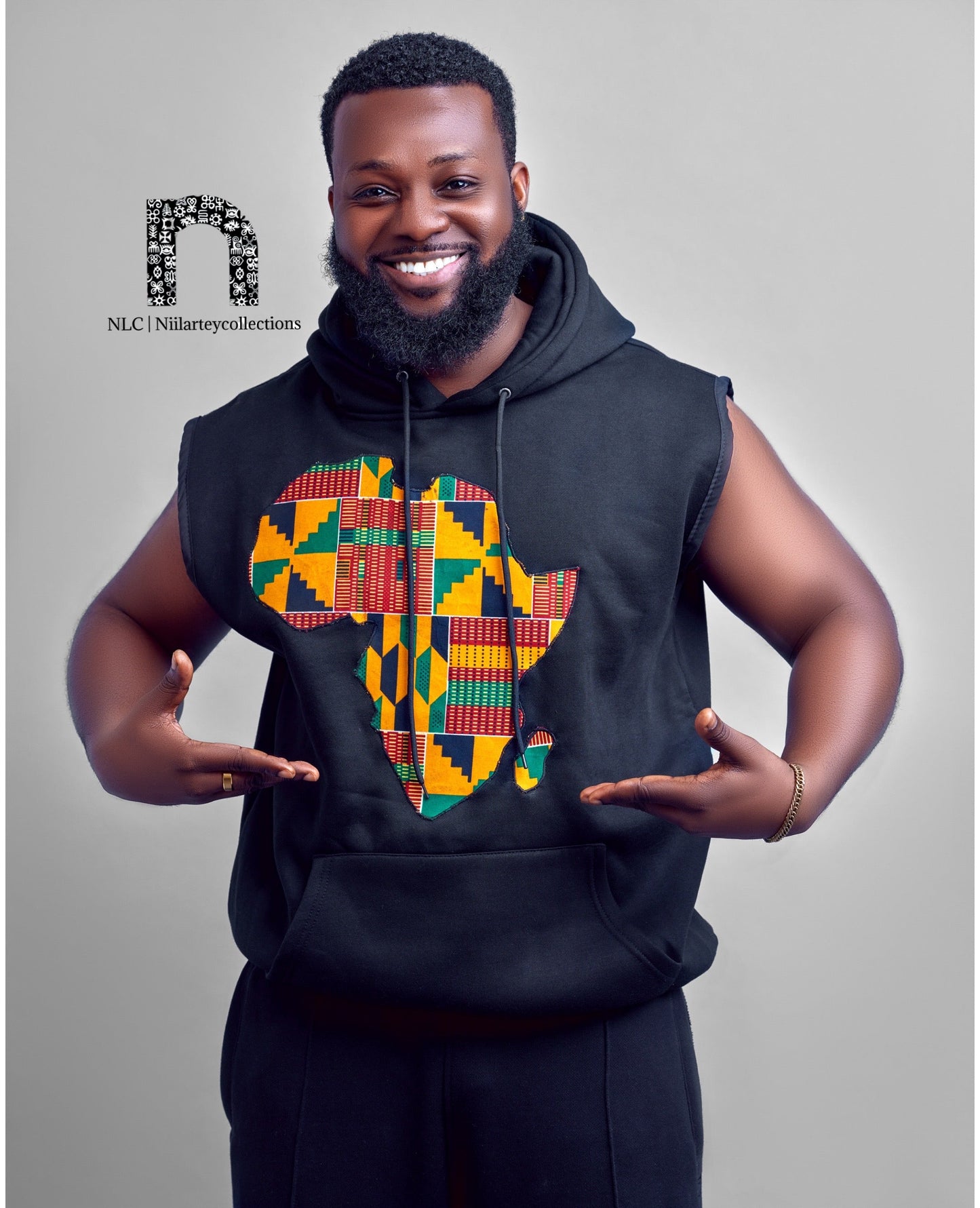 NLC's African Map Sleeveless Hoodie