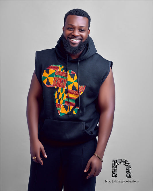 NLC's African Map Sleeveless Hoodie