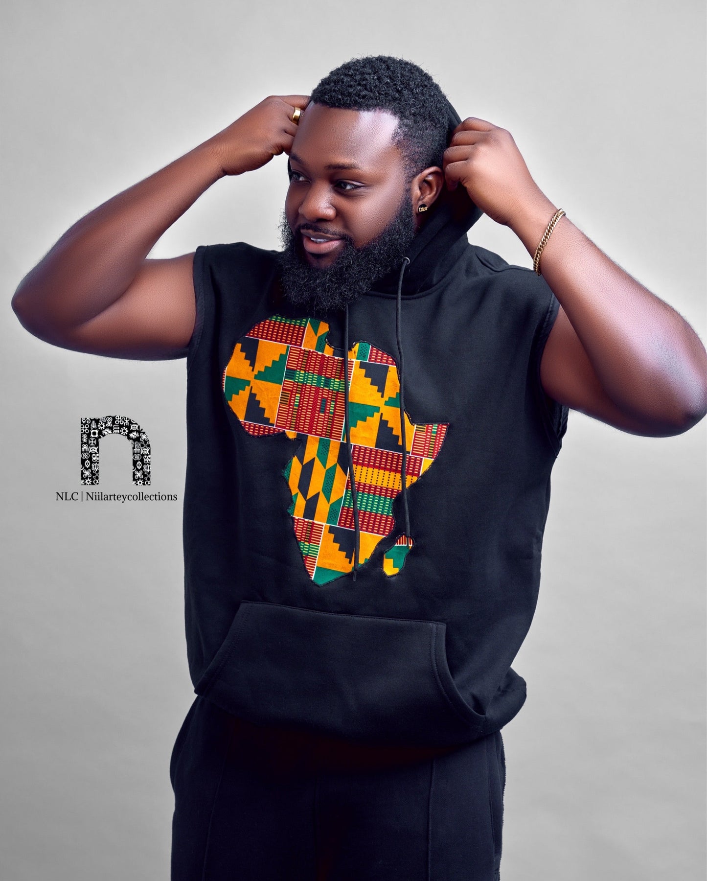 NLC's African Map Sleeveless Hoodie